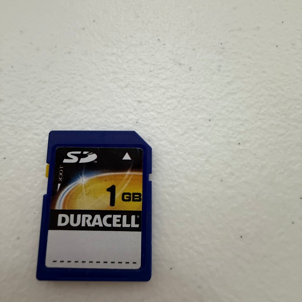 Duracell 1GB SD Memory Card Secure Digital Flash Storage Blue‎ DU-SD-1GB-R